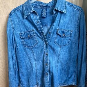 Riders M Cotton Denim Button-Up